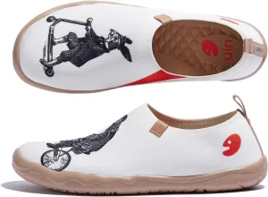 UIN Women's Art Painted Travel Shoes Slip On Casual Knit Loafers Lightweight Comfort Fashion Sneaker Toledo ⅠBirds and Flowers