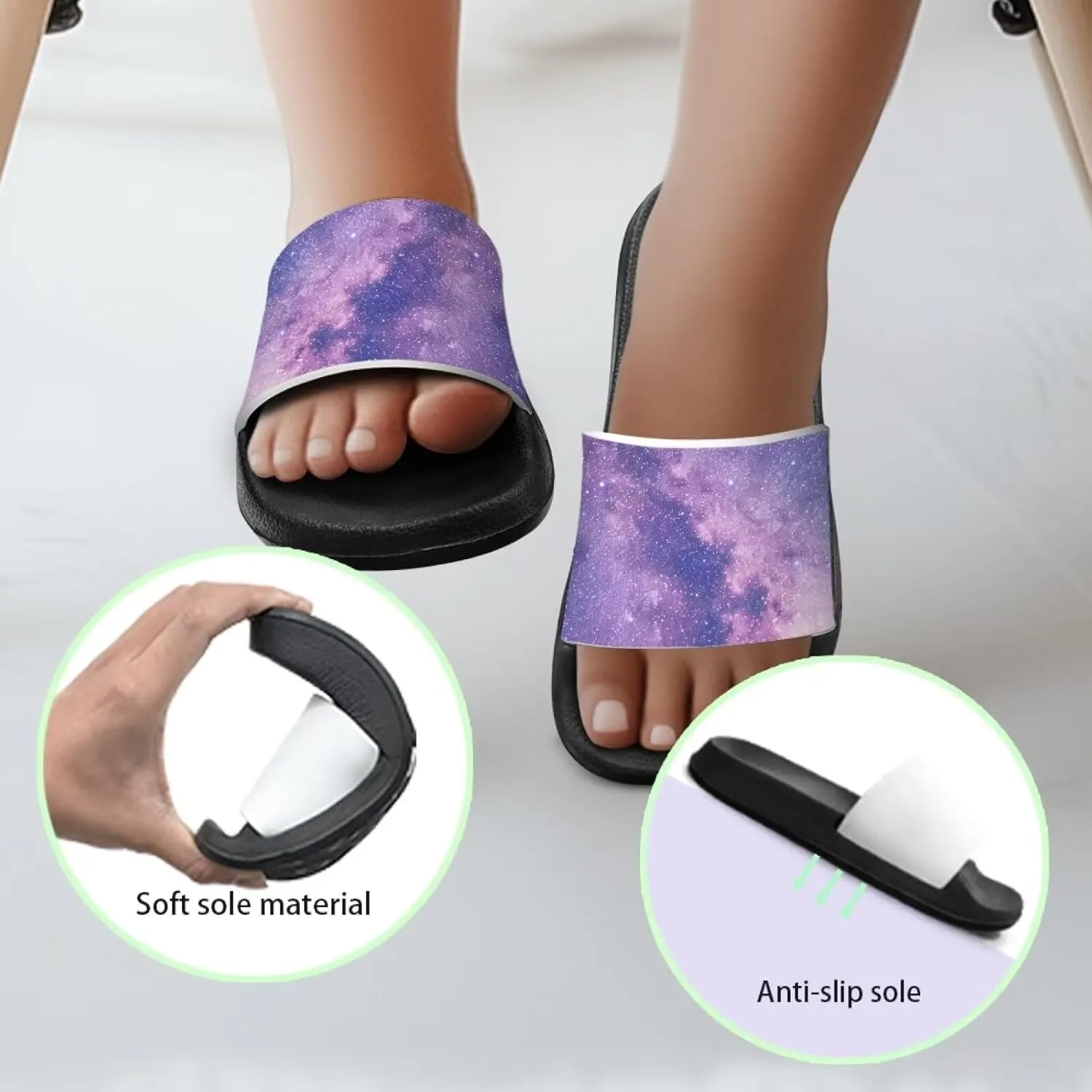 Unisex-Child Bathroom Shower Sandals Open Toe Soft Sole Sandals Summer Non-slip Beach Pool Shoes Outdoor Sandals