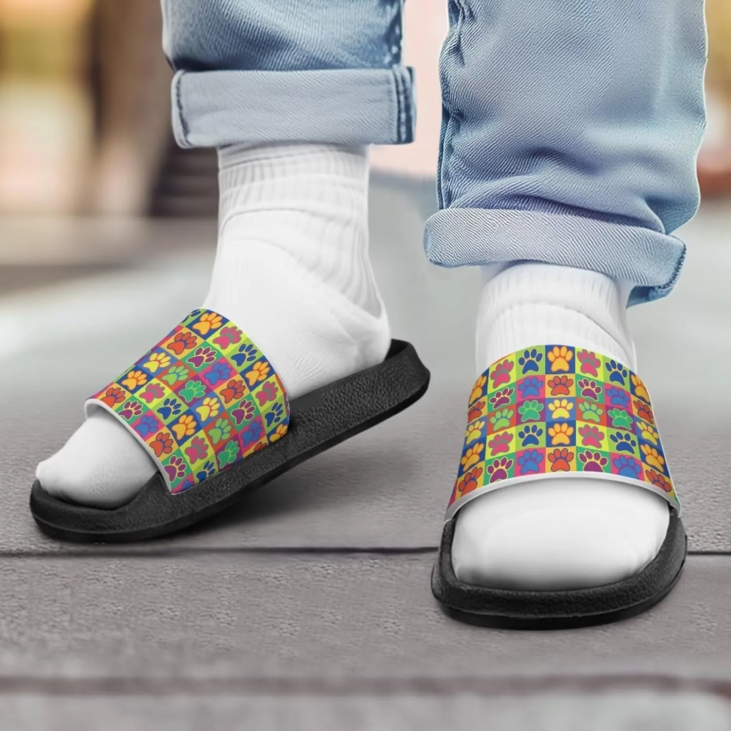 Unisex-Child Bathroom Shower Sandals Open Toe Soft Sole Sandals Summer Non-slip Beach Pool Shoes Outdoor Sandals