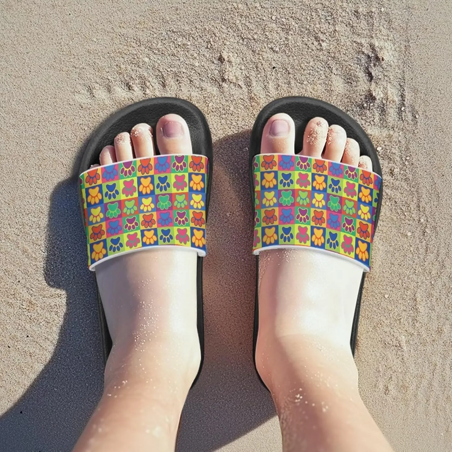 Unisex-Child Bathroom Shower Sandals Open Toe Soft Sole Sandals Summer Non-slip Beach Pool Shoes Outdoor Sandals
