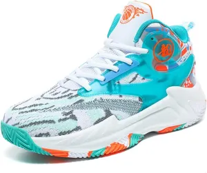 Unisex High Top Lightweight Fly-Weaving Running Jogging Sneakers Basketball Shoes for Youth