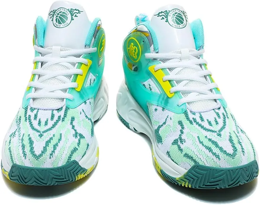 Unisex High Top Lightweight Fly-Weaving Running Jogging Sneakers Basketball Shoes for Youth