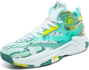 Unisex High Top Lightweight Fly-Weaving Running Jogging Sneakers Basketball Shoes for Youth