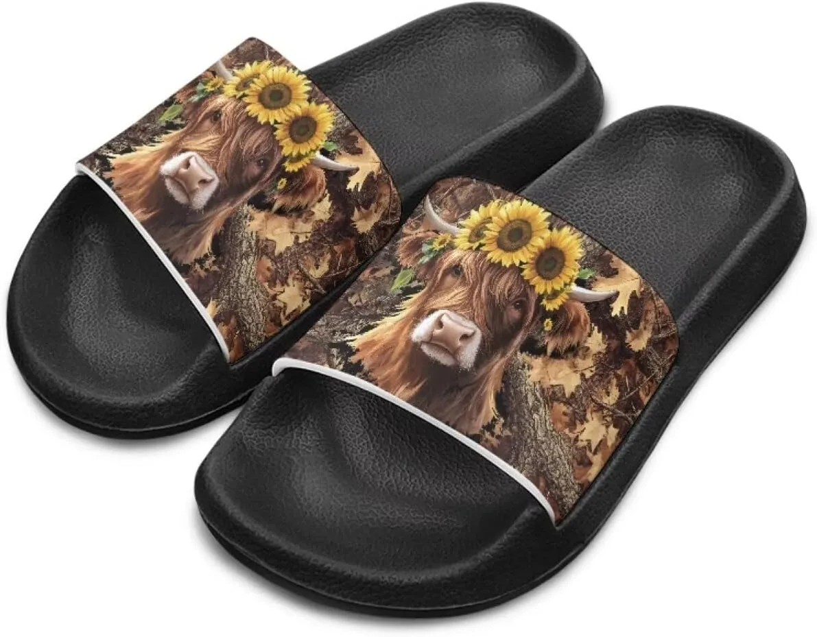 Unisex Slides for Kids Girls Boys Sandals Thick Sole Non Slip Shower Shoes Comfortable House Slippers Fashion Gifts
