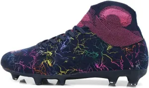 Unisex's AG Cleats Training Football Sneakers Sports Non-Slip Long Studs High-Top Soccer Shoes for Youth