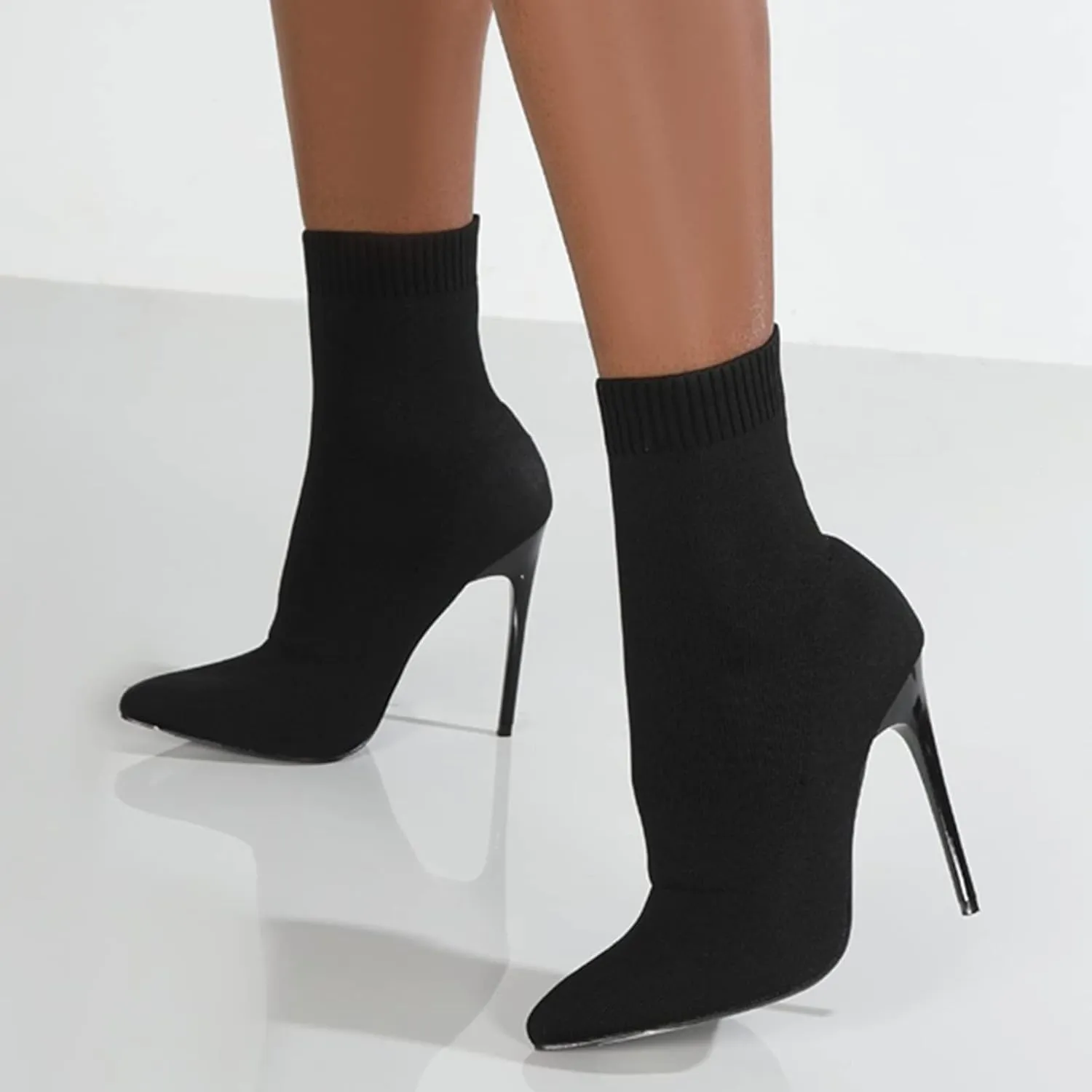 UOQAPRE Women's Over The Knee Thigh High Heel Boots,Pointed -Toe Side Comfy Long Boots Platform High Heel Booties for Women