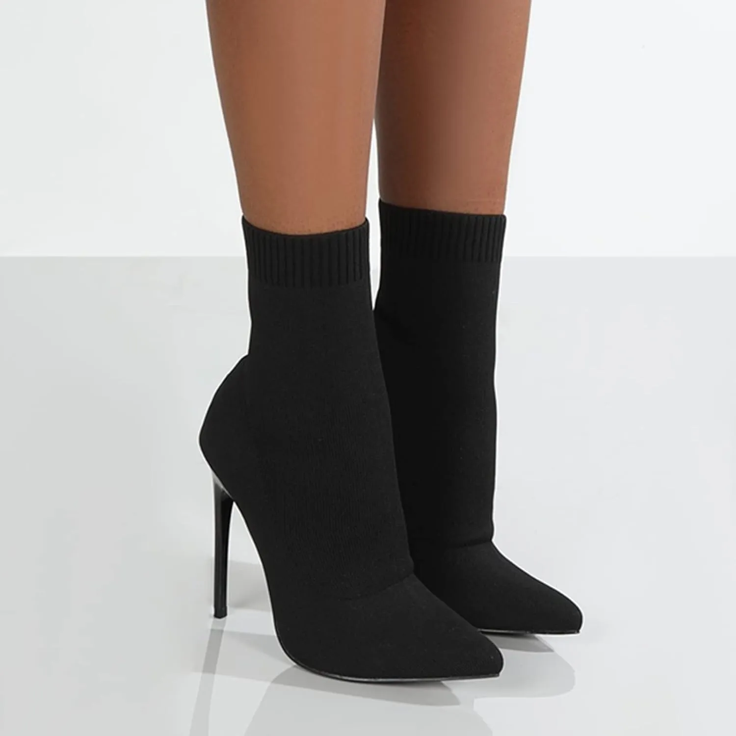 UOQAPRE Women's Over The Knee Thigh High Heel Boots,Pointed -Toe Side Comfy Long Boots Platform High Heel Booties for Women