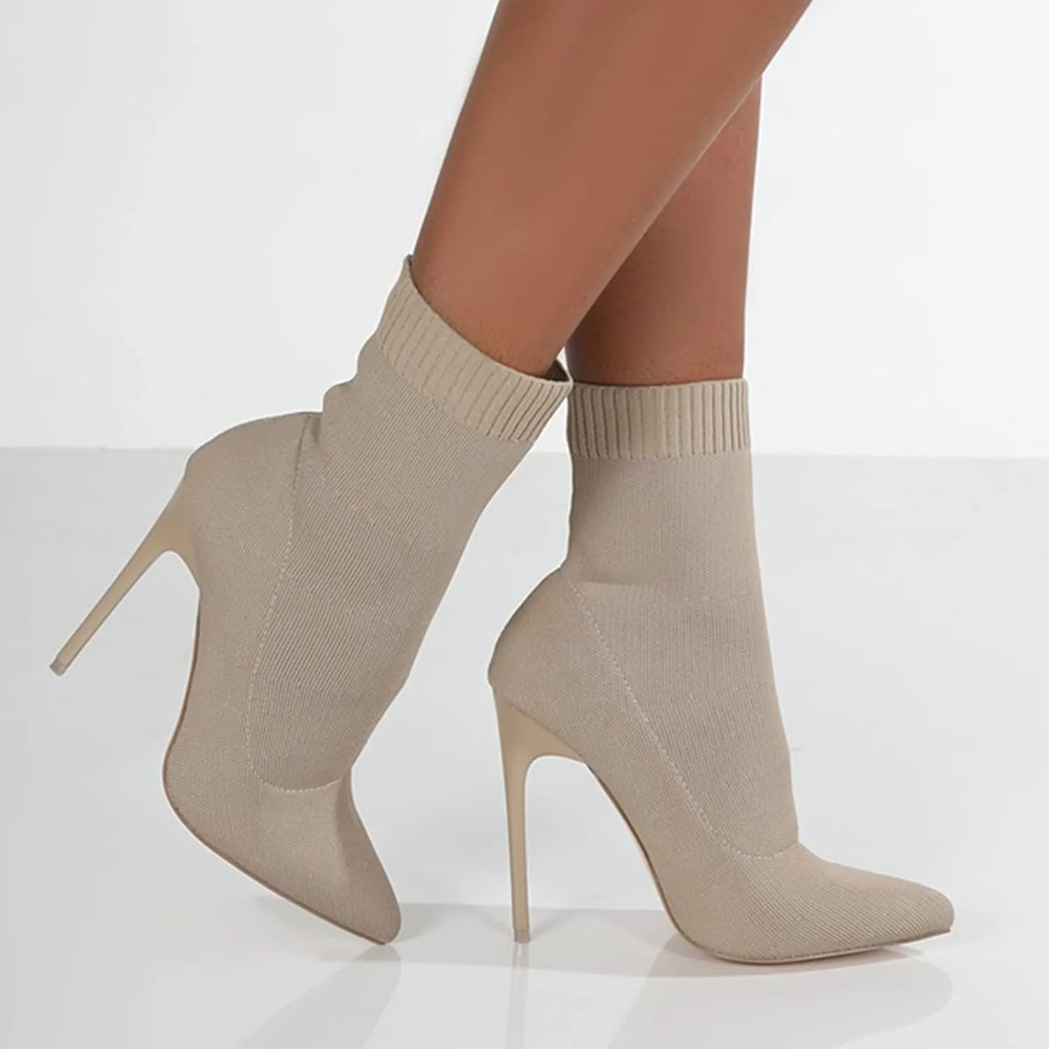 UOQAPRE Women's Over The Knee Thigh High Heel Boots,Pointed -Toe Side Comfy Long Boots Platform High Heel Booties for Women