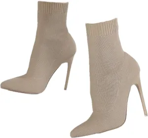 UOQAPRE Women's Over The Knee Thigh High Heel Boots,Pointed -Toe Side Comfy Long Boots Platform High Heel Booties for Women