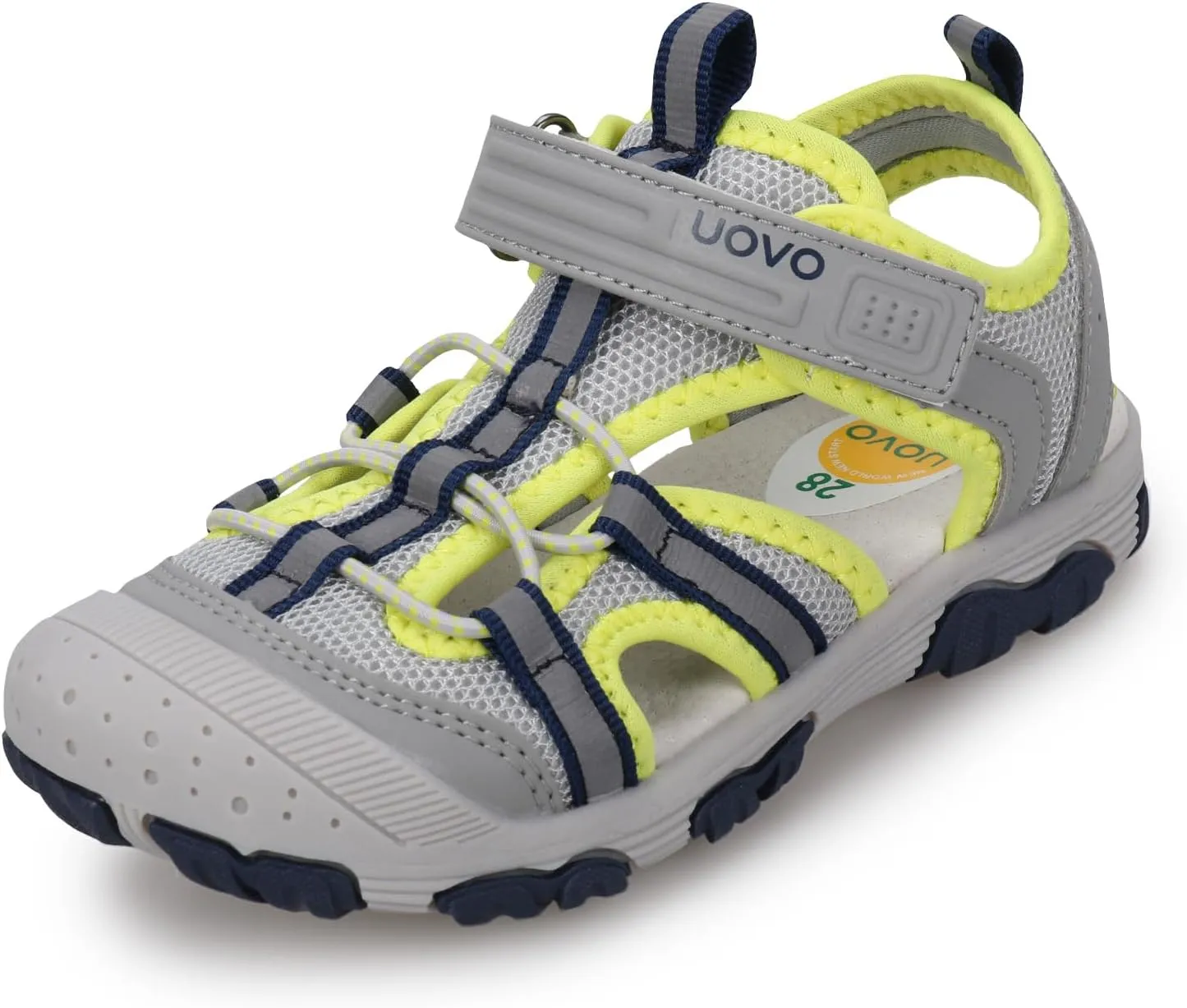 UOVO Boys Sandals Kids Sandals Hiking Athletic Closed-Toe Beach Summer Sandals for Boys Quick-Drying Slip Resistant