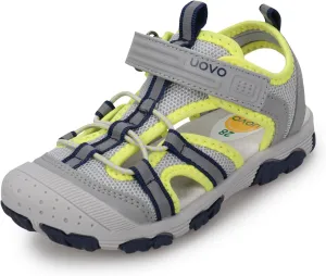 UOVO Boys Sandals Kids Sandals Hiking Athletic Closed-Toe Beach Summer Sandals for Boys Quick-Drying Slip Resistant