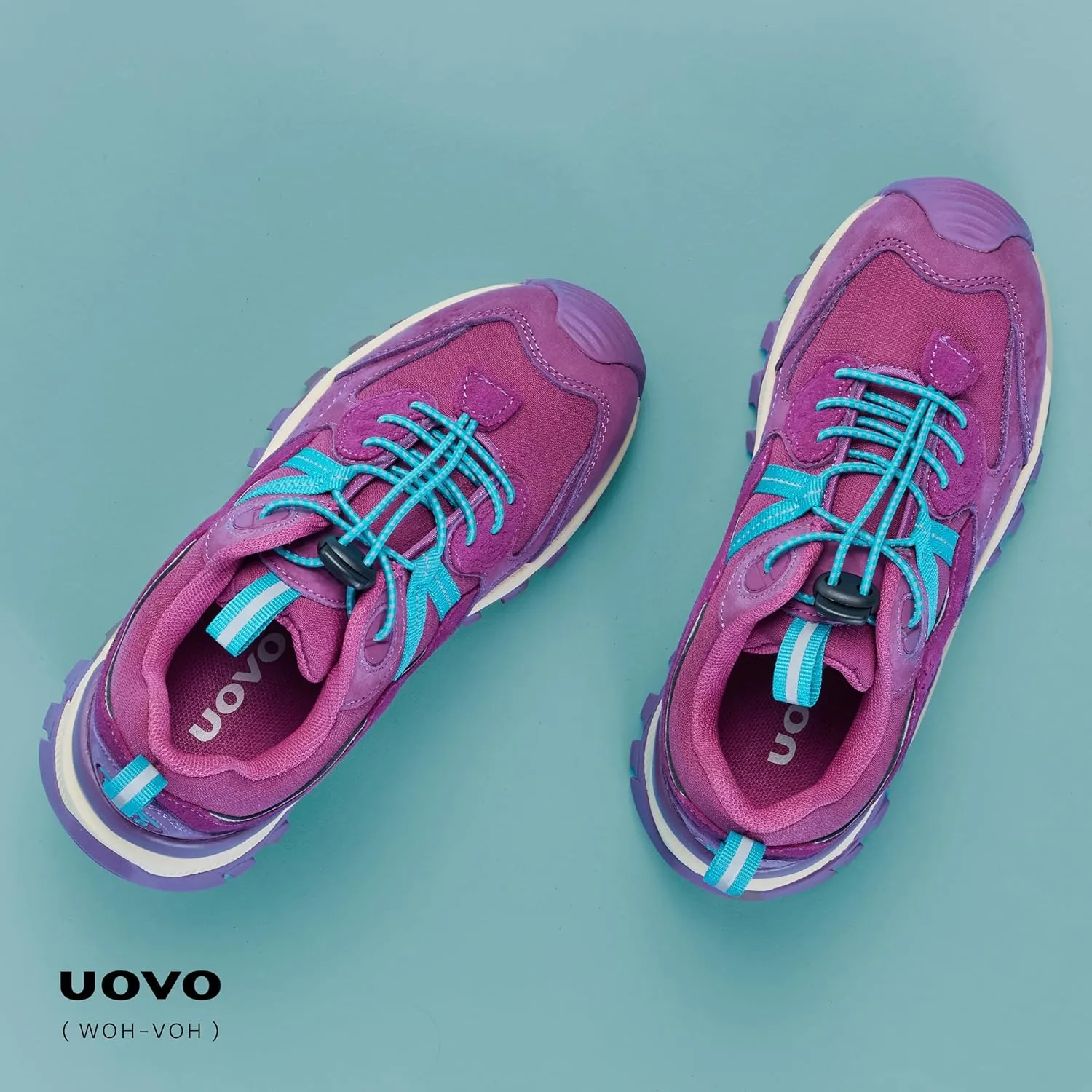 UOVO Kids Waterproof Hiking Shoes – Non-Slip Outdoor Trail Sneakers for Boys & Girls, Lightweight Breathable Trekking Boots