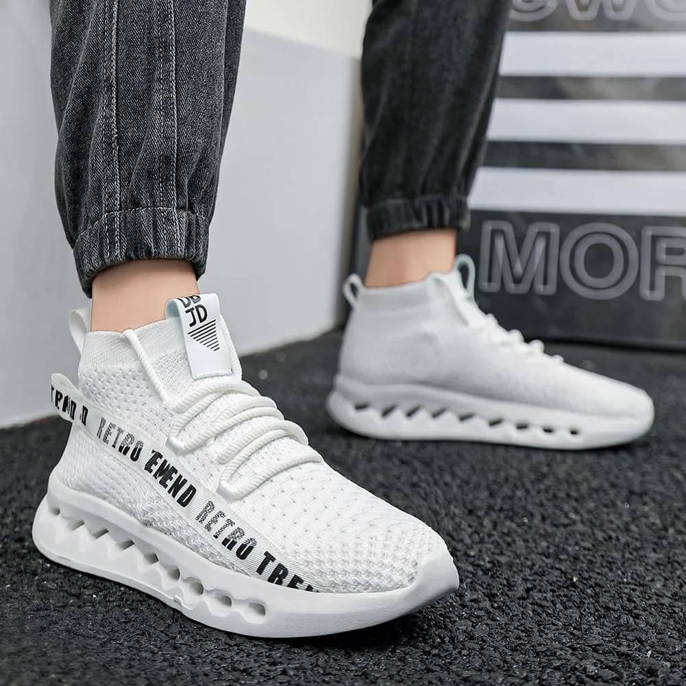 VAXAV Fashion Lightweight High Top Mesh Casual Running Sneakers Breathable Jogging Walking Shoes (6.5-12.5)