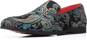 Venshine Mens Dress Loafers Slip On Shoes Glitter Wedding Party Prom Shoes