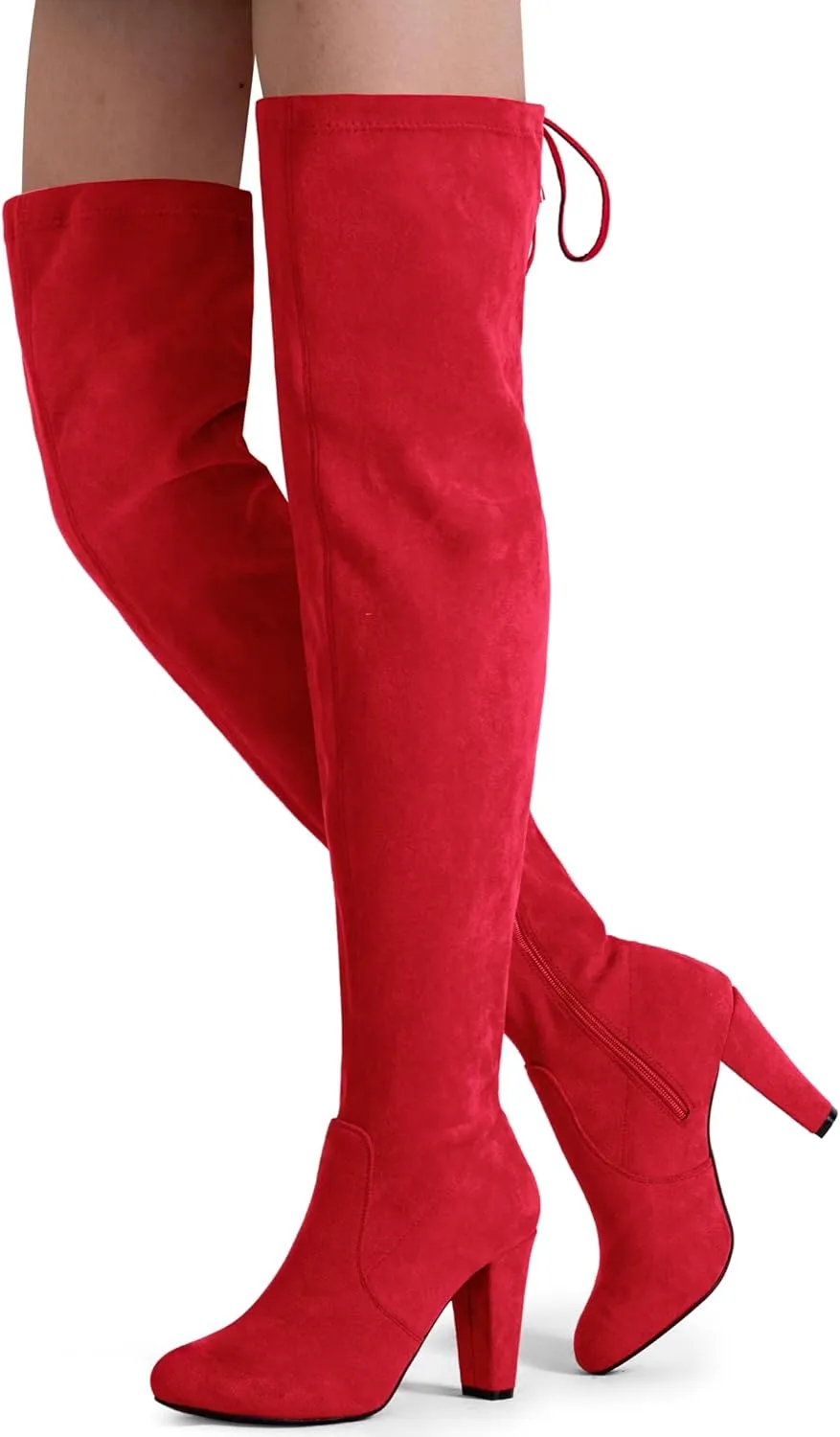 Vepose Women's 992 Thigh High Over The Knee Boots, Suede Long Boots with High Heel and Inner Zipper