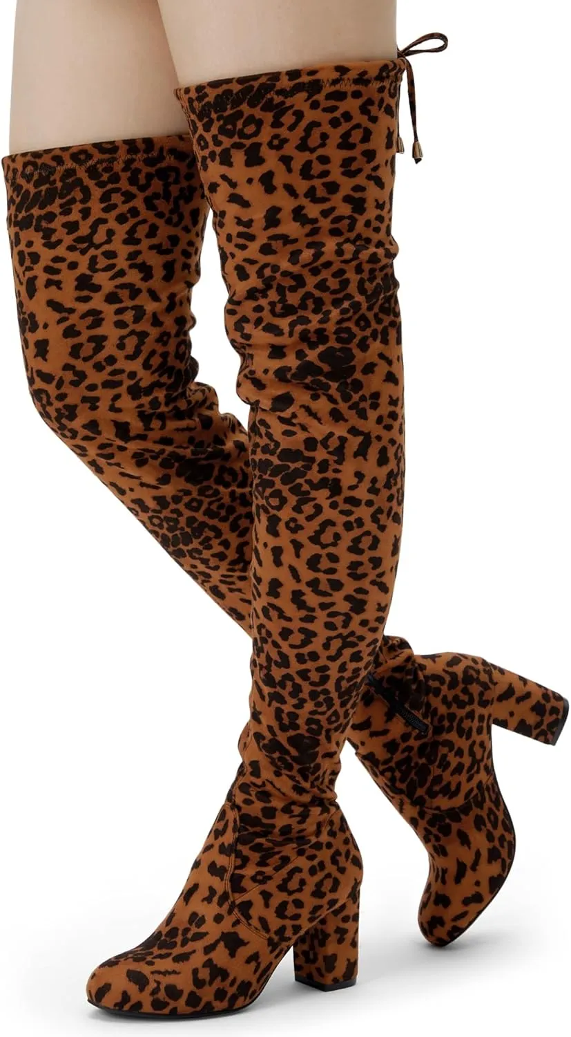 Vepose Women's 992 Thigh High Over The Knee Boots, Suede Long Boots with High Heel and Inner Zipper
