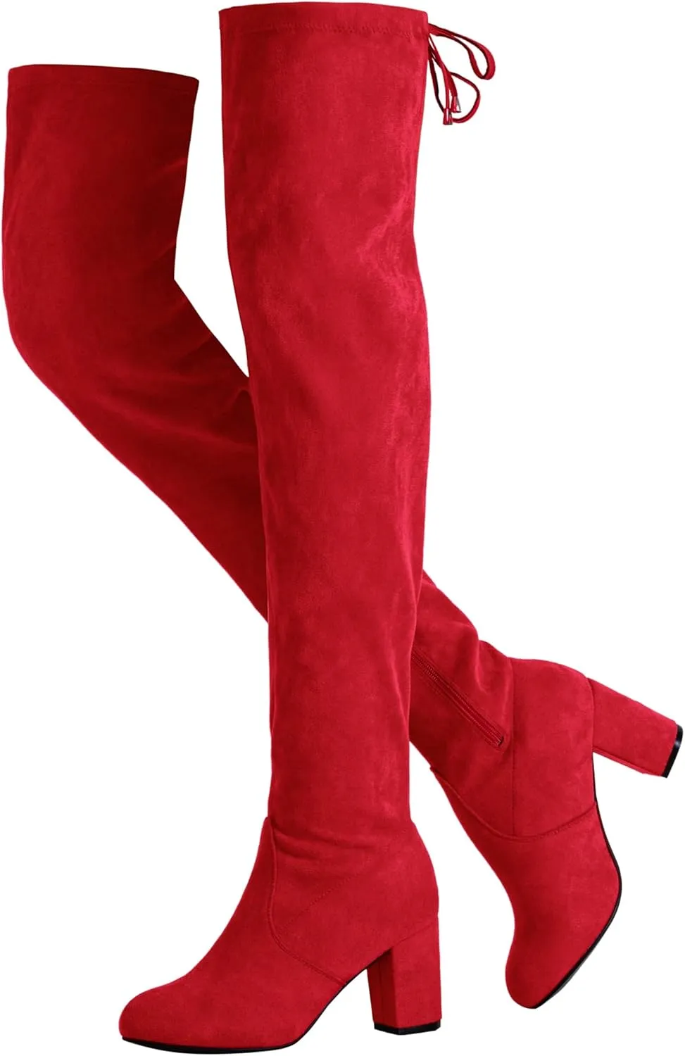 Vepose Women's 992 Thigh High Over The Knee Boots, Suede Long Boots with High Heel and Inner Zipper