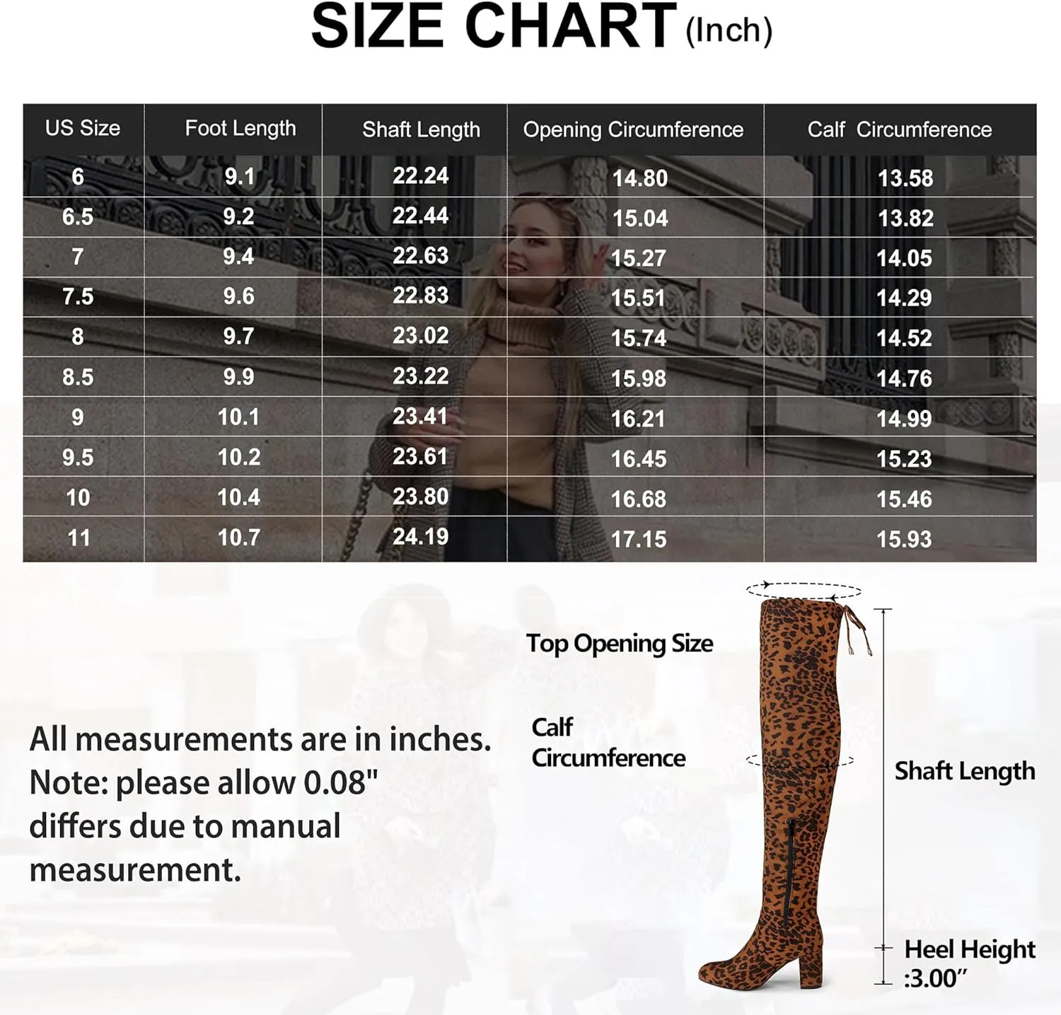 Vepose Women's 992 Thigh High Over The Knee Boots, Suede Long Boots with High Heel and Inner Zipper