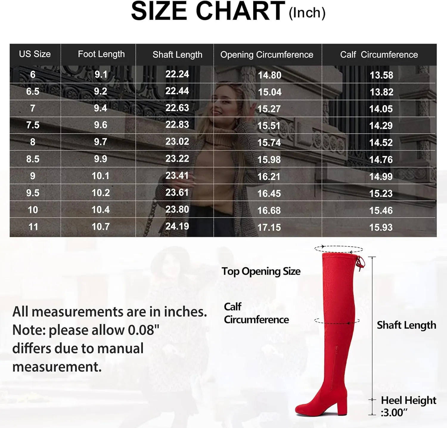 Vepose Women's 992 Thigh High Over The Knee Boots, Suede Long Boots with High Heel and Inner Zipper