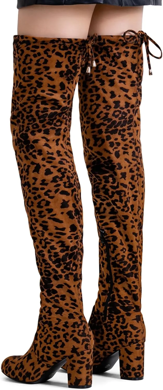 Vepose Women's 992 Thigh High Over The Knee Boots, Suede Long Boots with High Heel and Inner Zipper