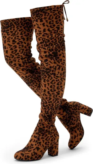 Vepose Women's 992 Thigh High Over The Knee Boots, Suede Long Boots with High Heel and Inner Zipper