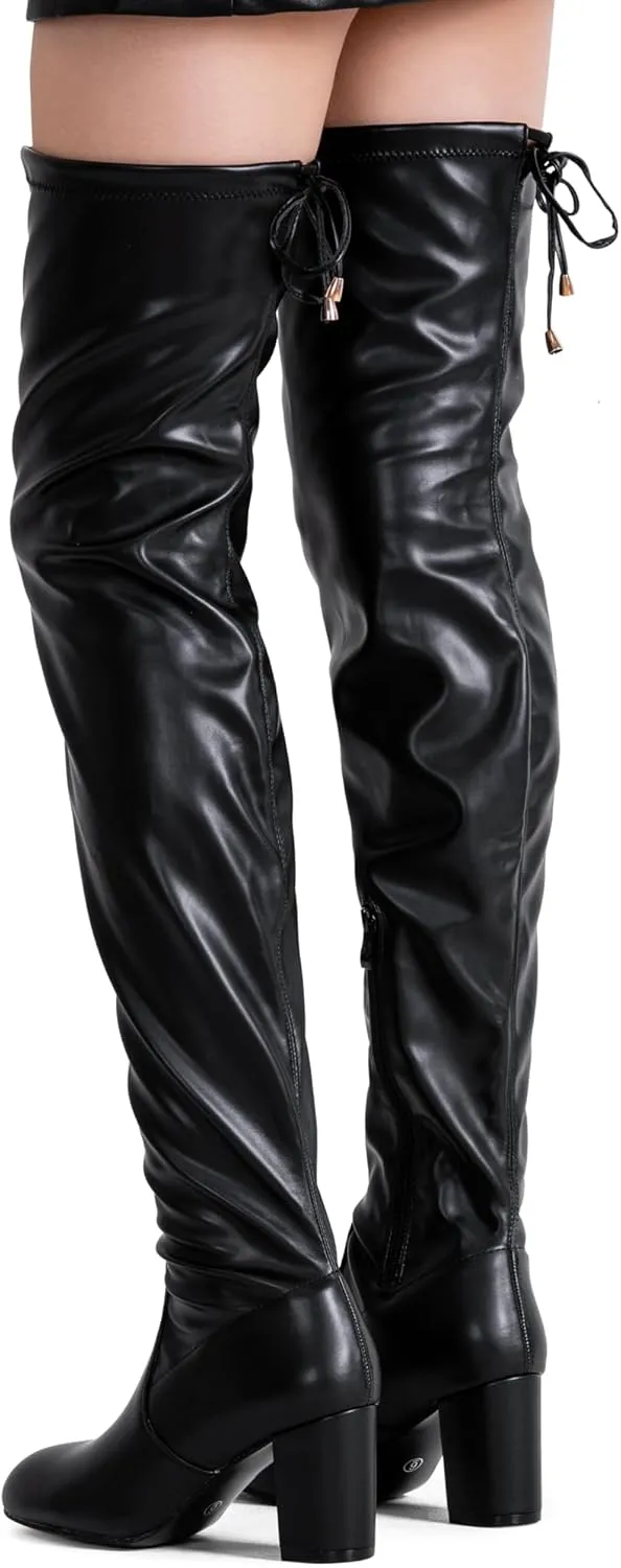 Vepose Women's 992 Thigh High Over The Knee Boots, Suede Long Boots with High Heel and Inner Zipper