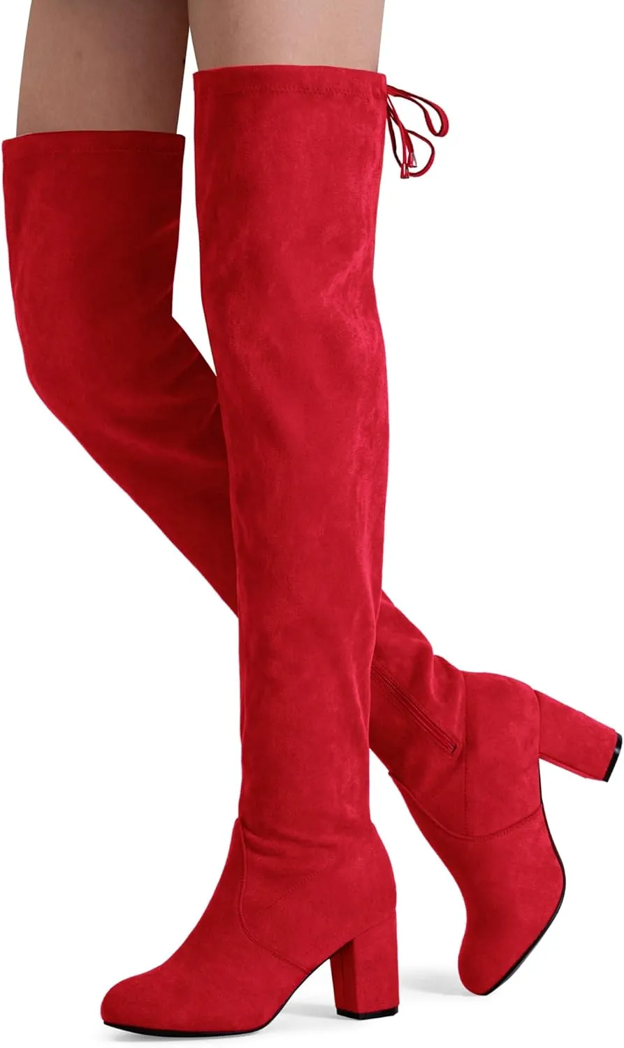 Vepose Women's 992 Thigh High Over The Knee Boots, Suede Long Boots with High Heel and Inner Zipper