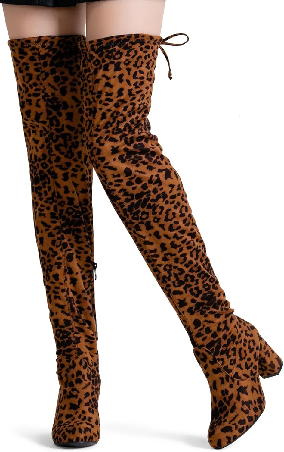 Vepose Women's 992 Thigh High Over The Knee Boots, Suede Long Boots with High Heel and Inner Zipper