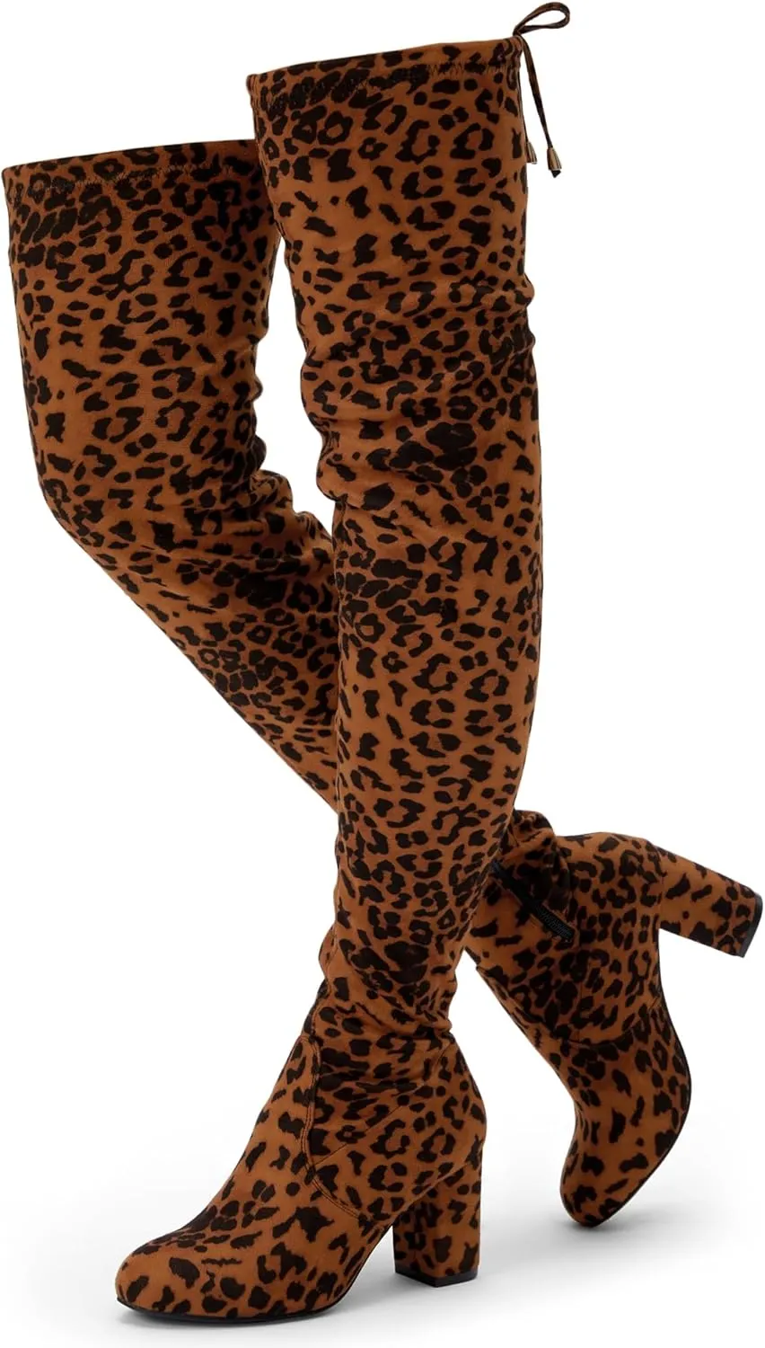Vepose Women's 992 Thigh High Over The Knee Boots, Suede Long Boots with High Heel and Inner Zipper