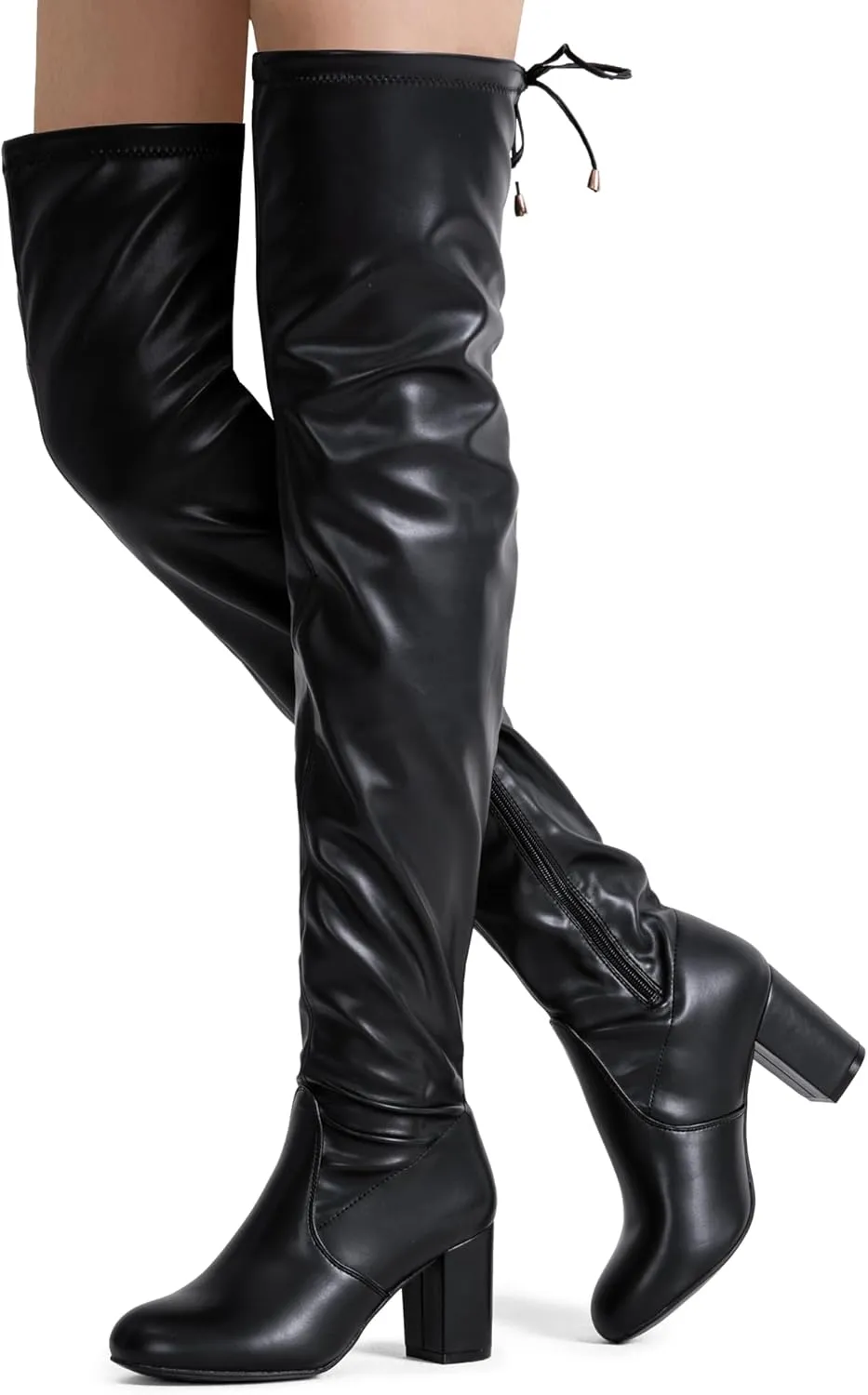 Vepose Women's 992 Thigh High Over The Knee Boots, Suede Long Boots with High Heel and Inner Zipper