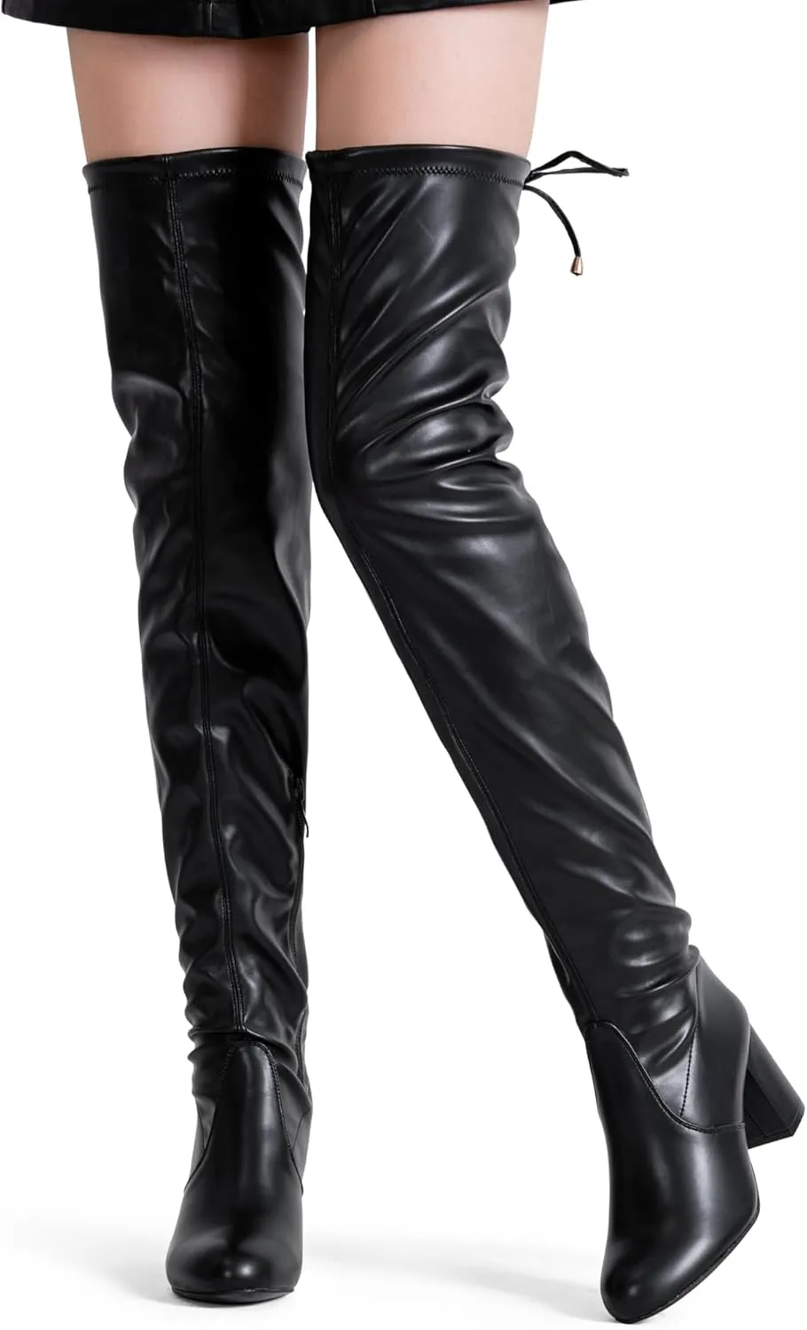 Vepose Women's 992 Thigh High Over The Knee Boots, Suede Long Boots with High Heel and Inner Zipper