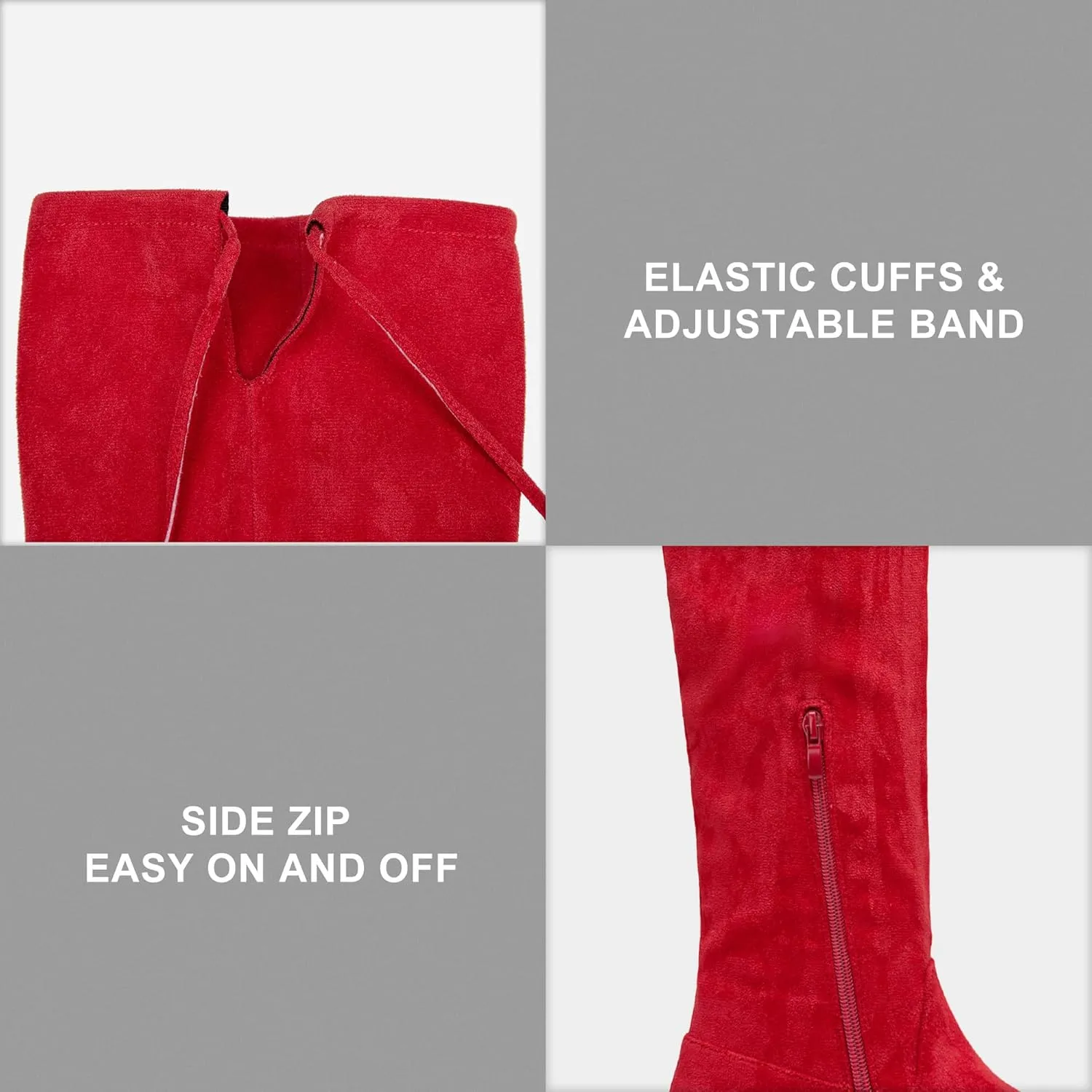 Vepose Women's 998 Suede Over The Knee High Boots Low Flat Heel Thigh High Boots for Women