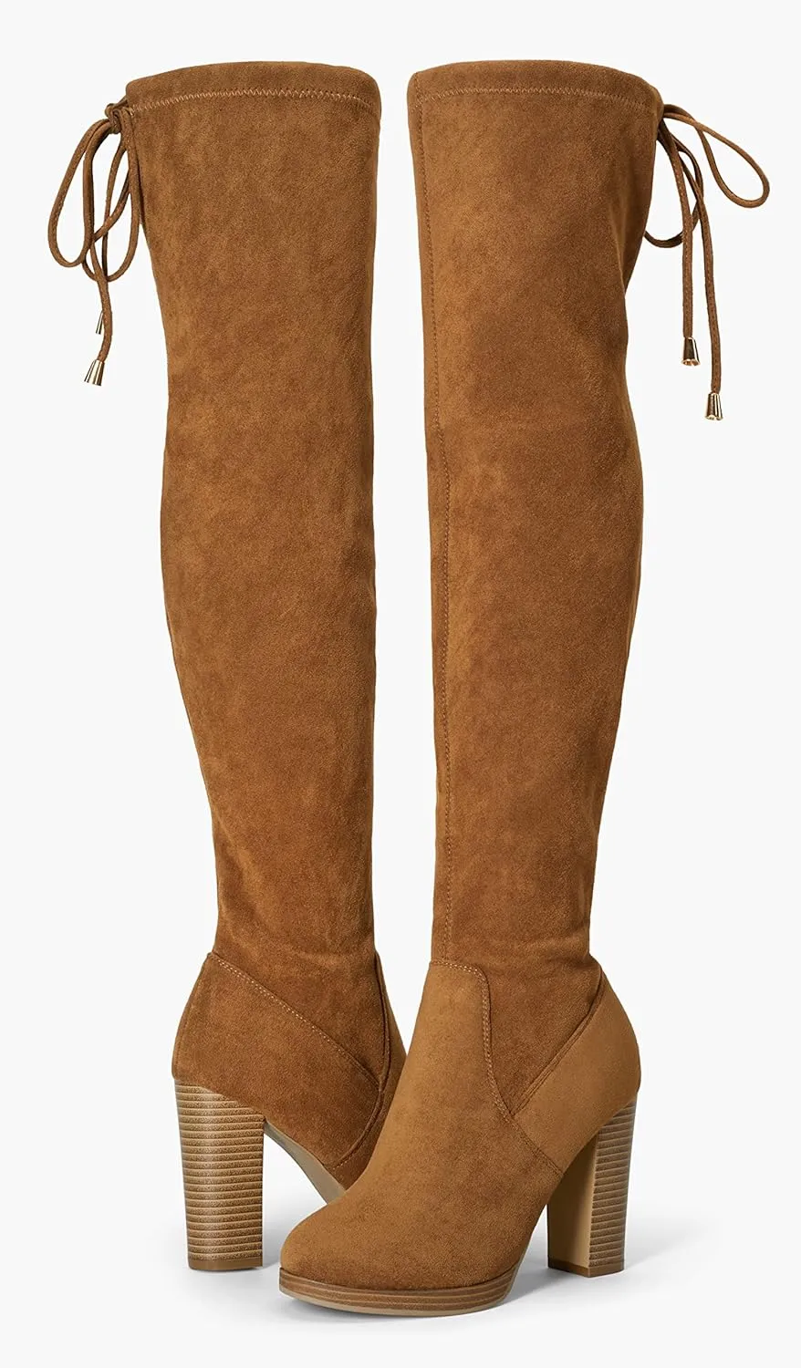 Vepose Women's Thigh High Black Over The Knee Boots, Tall Suede Knee High 996 Boot