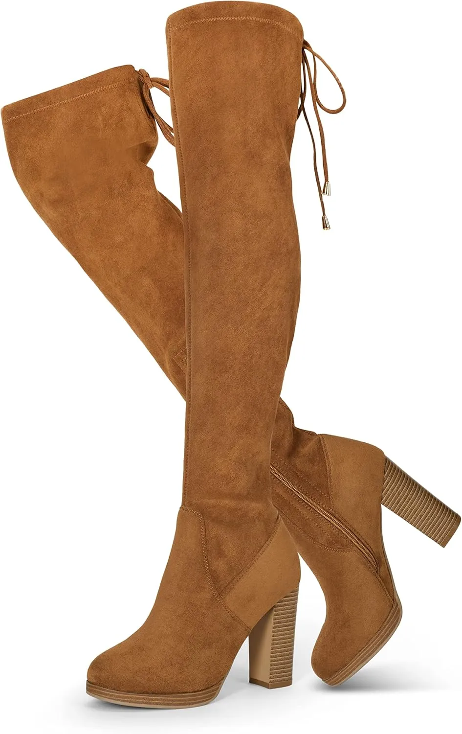 Vepose Women's Thigh High Black Over The Knee Boots, Tall Suede Knee High 996 Boot
