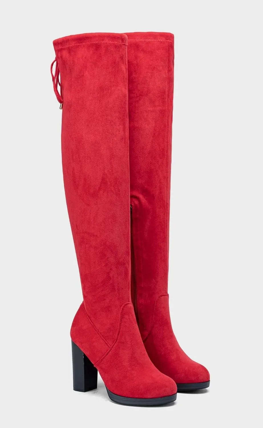 Vepose Women's Thigh High Black Over The Knee Boots, Tall Suede Knee High 996 Boot
