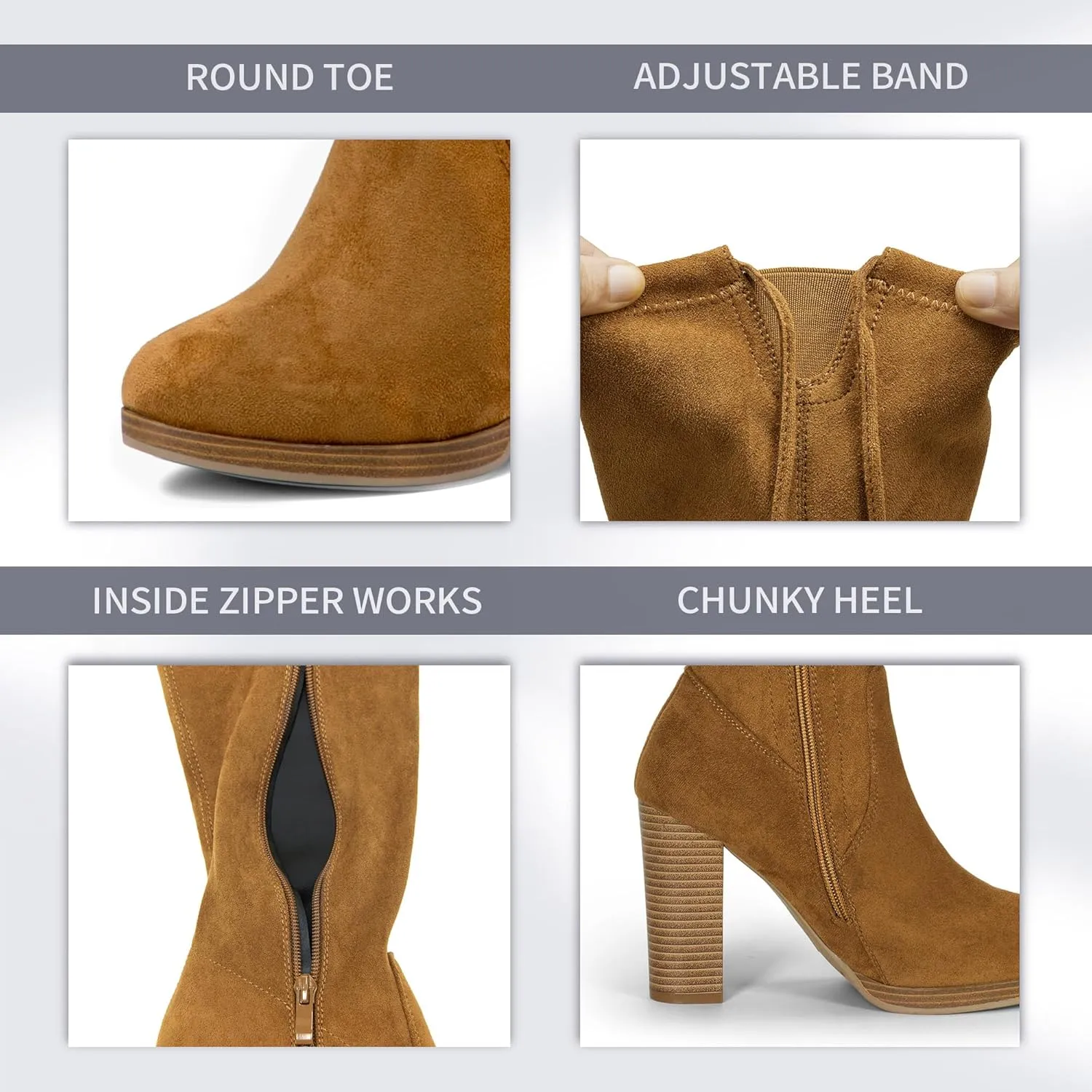 Vepose Women's Thigh High Black Over The Knee Boots, Tall Suede Knee High 996 Boot