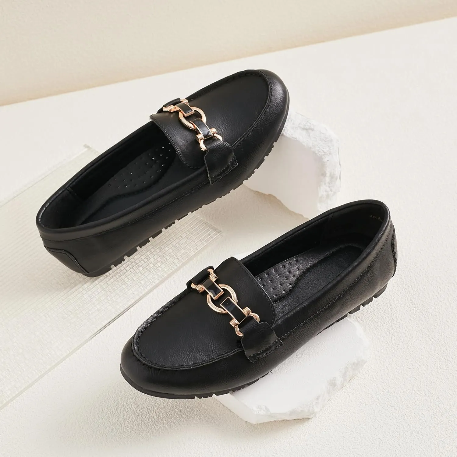 VERDASCO Women's Loafers Comfort Slip-Ons Flat Work Shoes Casual Moccasins Penny Loafers Lady Dress Shoes