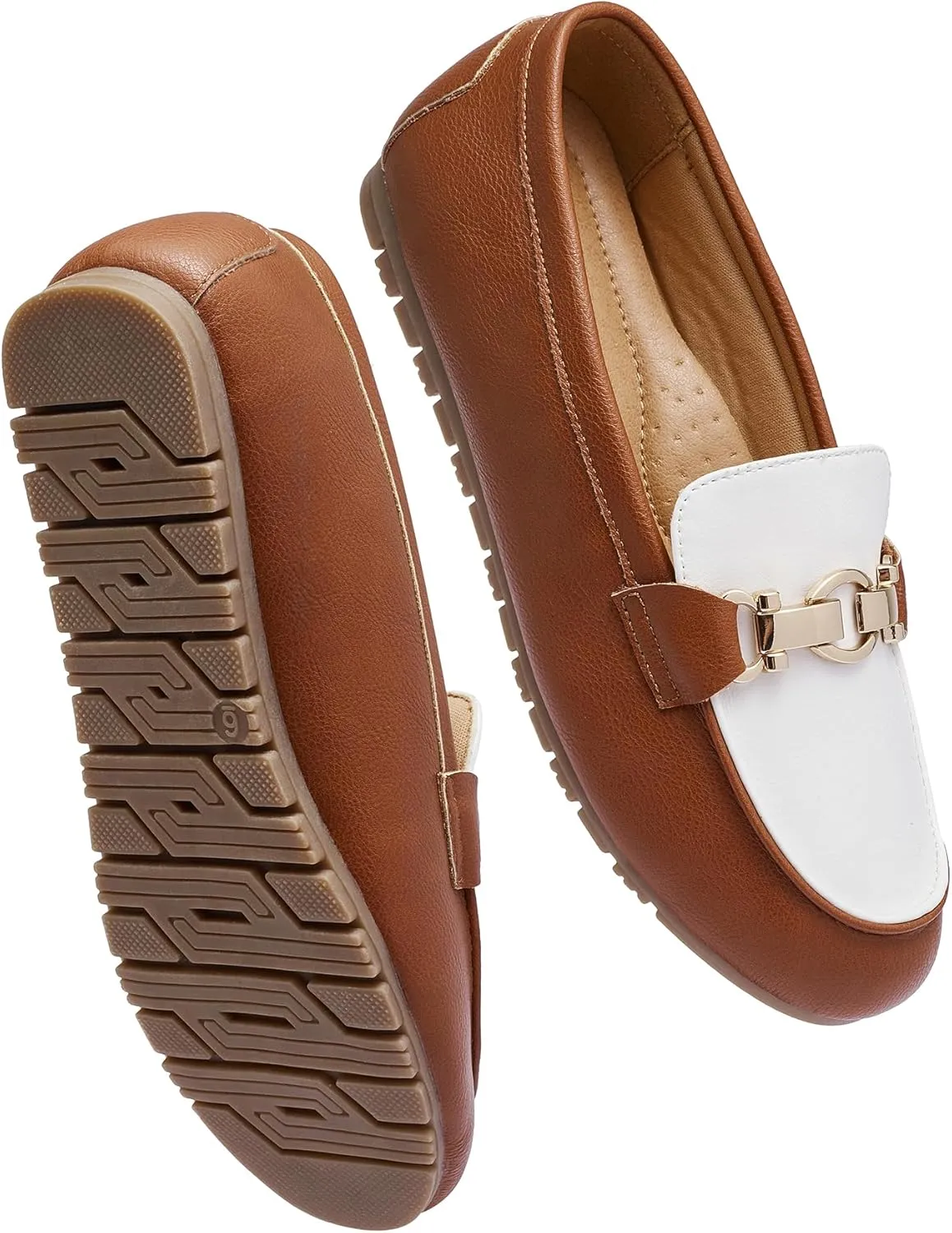 VERDASCO Women's Loafers Comfort Slip-Ons Flat Work Shoes Casual Moccasins Penny Loafers Lady Dress Shoes