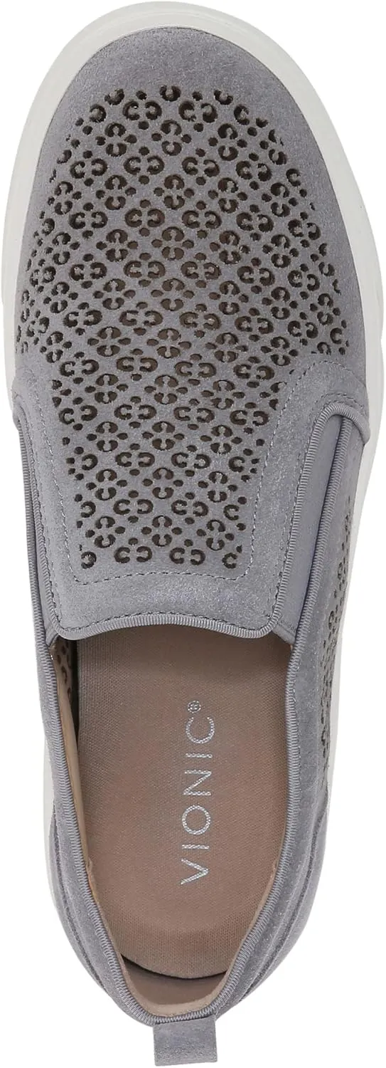 Vionic Women's Sneaker Kimmie Perf- Comfortable Slip Ons That Includes a Built-in Arch Support Insole That Helps Correct Pronation and Alleviate Heel Pain Caused by Plantar Fasciitis
