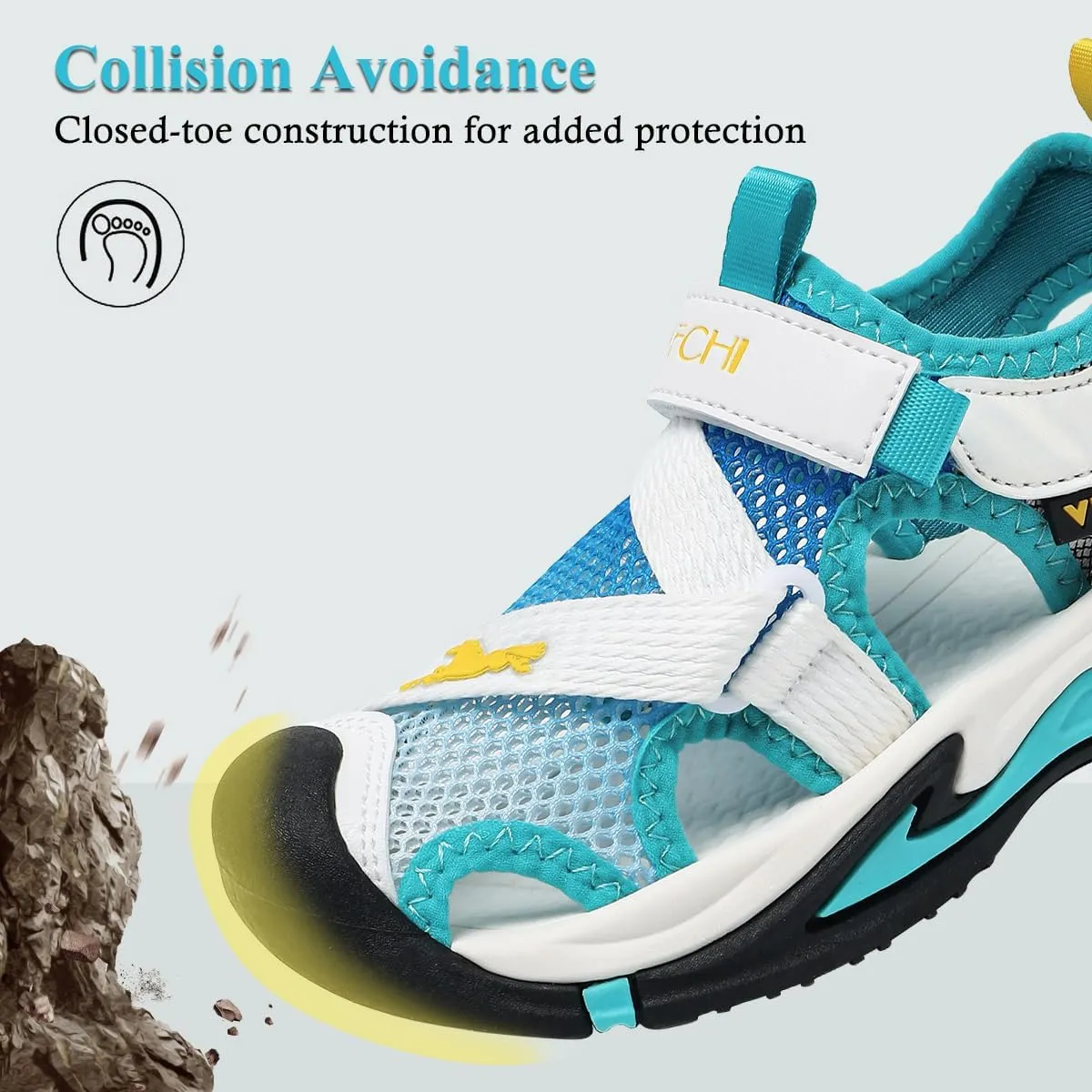 VITUOFLY Kids Sandals Boys Outdoor Hiking Sports Sandal Girls Pool Beach Shoes Summer Water Shoe Sneakers