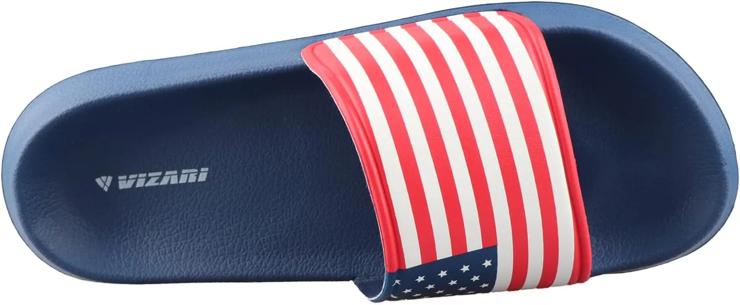Vizari Men's 'USA SS' Soccer Slide Sandals For Adults and Teens