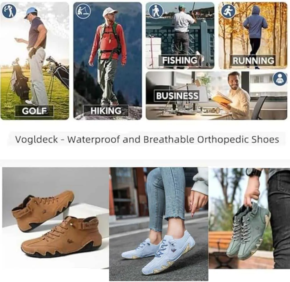 Vogany Shoes Orthopedic Sneakers for Women and Men, Vogldeck - Waterproof and Breathable Orthopedic Shoes Unisex Outdoor Trainers Sneaker for Hiking and Walking