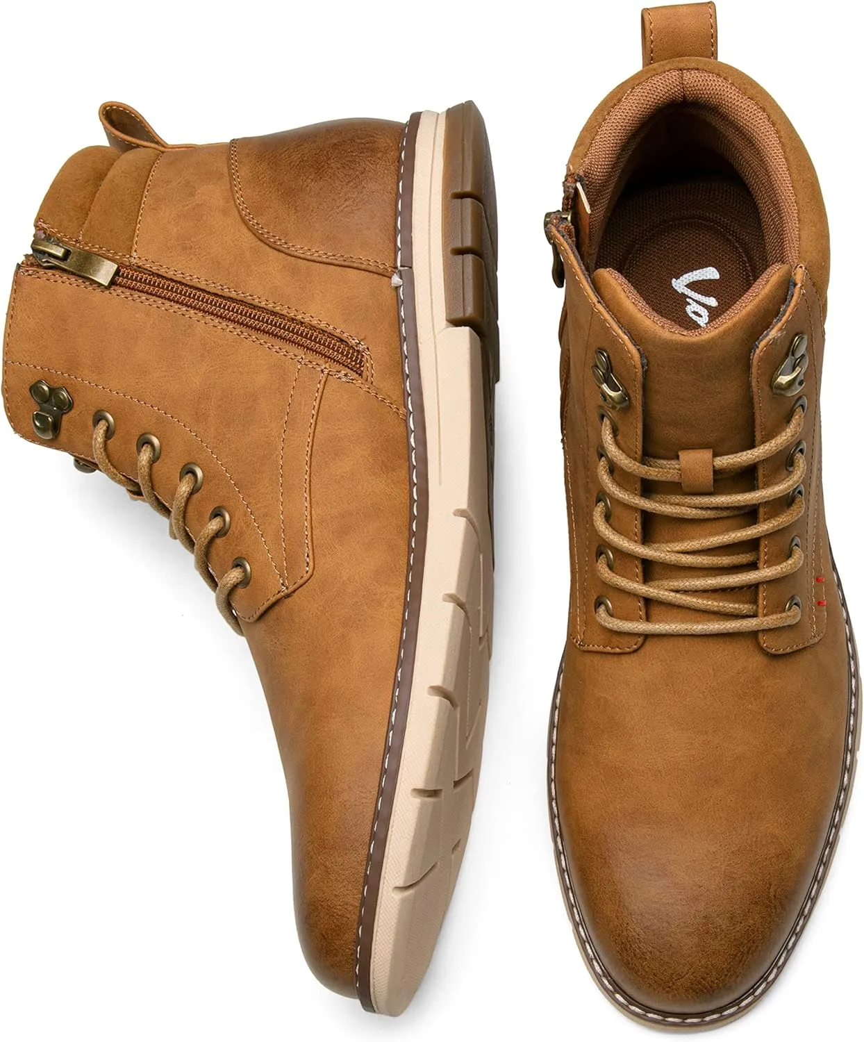 Vostey Boots for Men Casual Boots Fashion Waterproof Men's Motorcycle Shoes