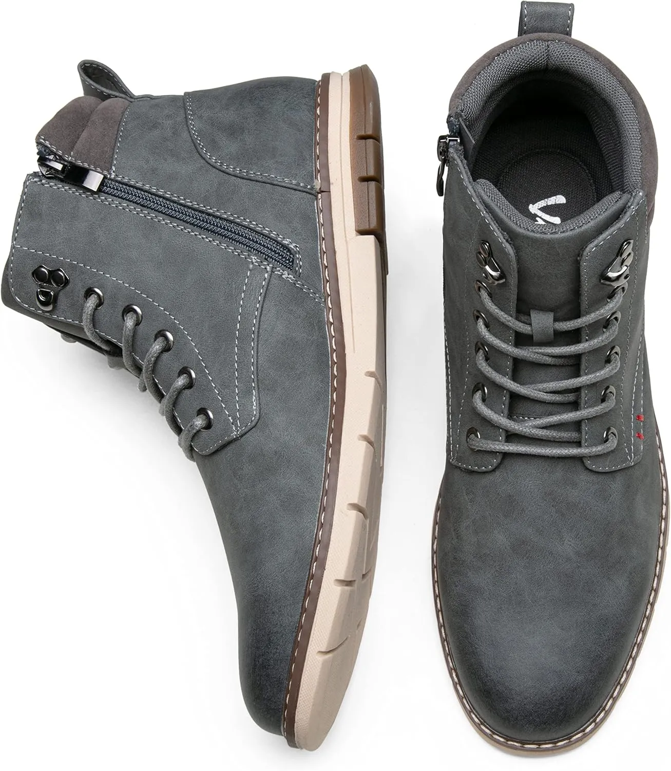 Vostey Boots for Men Casual Boots Fashion Waterproof Men's Motorcycle Shoes