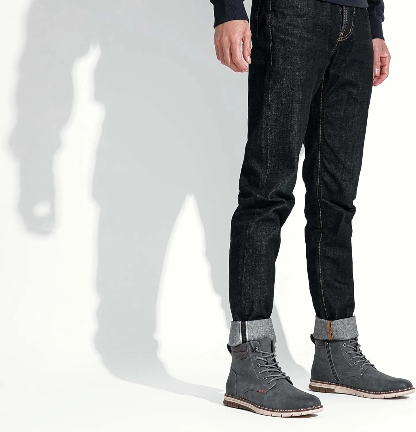 Vostey Boots for Men Casual Boots Fashion Waterproof Men's Motorcycle Shoes