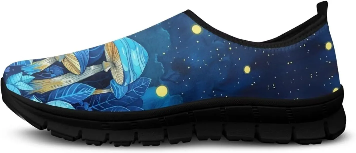 Walking Sneakers for Women Casual Slip On Shoes Black