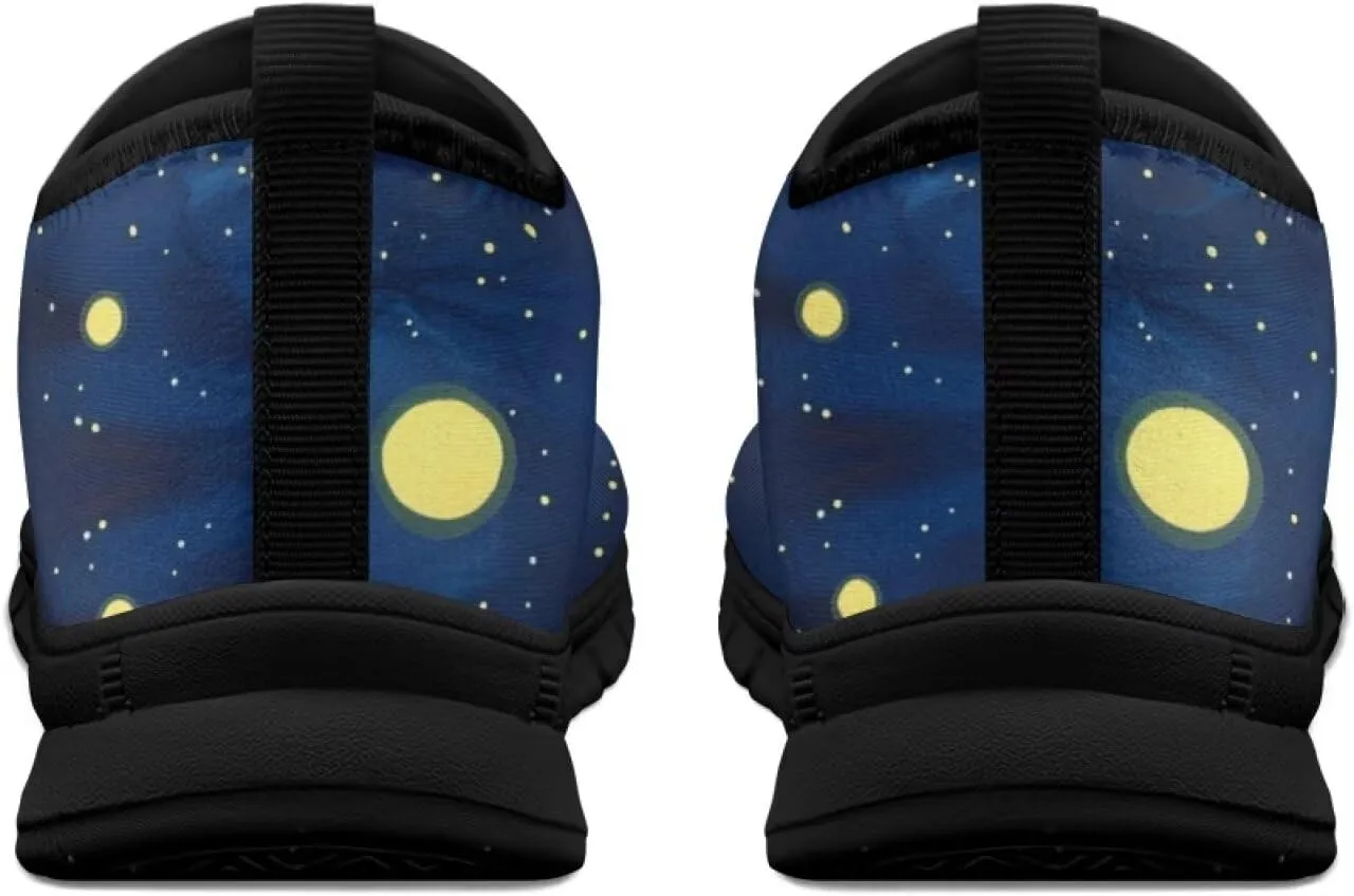 Walking Sneakers for Women Casual Slip On Shoes Black