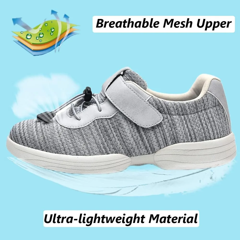 W&LESVAGO Diabetic Shoes for Women Wide Width Walking Shoes, Lightweight Non-Slip Sneakers Shoes for Swollen Feet