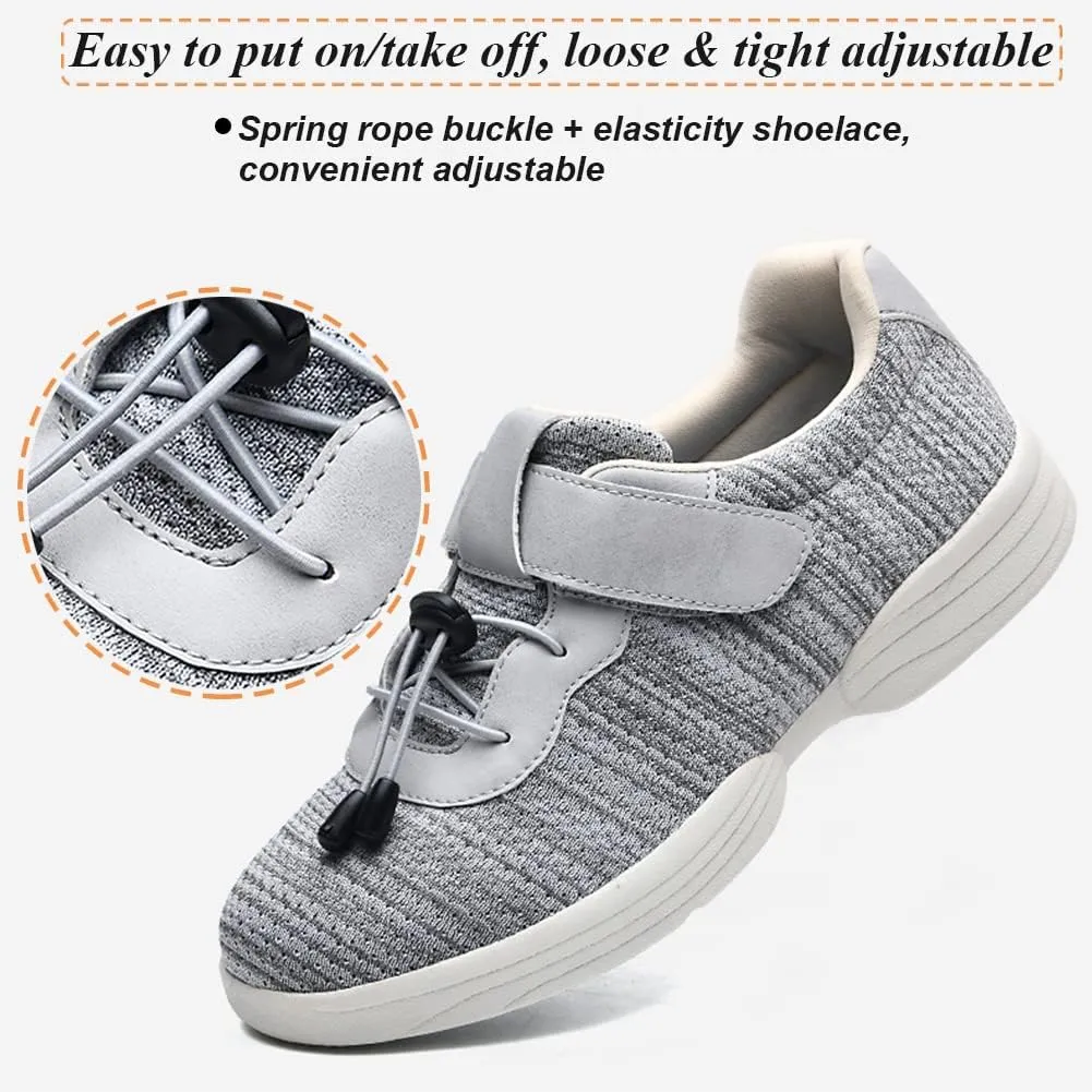 W&LESVAGO Diabetic Shoes for Women Wide Width Walking Shoes, Lightweight Non-Slip Sneakers Shoes for Swollen Feet