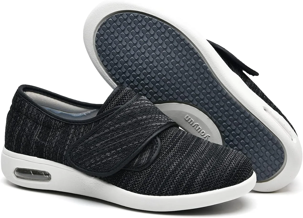 W&LESVAGO Women's Wide Width Diabetic Shoes, Breathable Lightweight Walking Sneakers for Edema Arthritis Swollen Feet